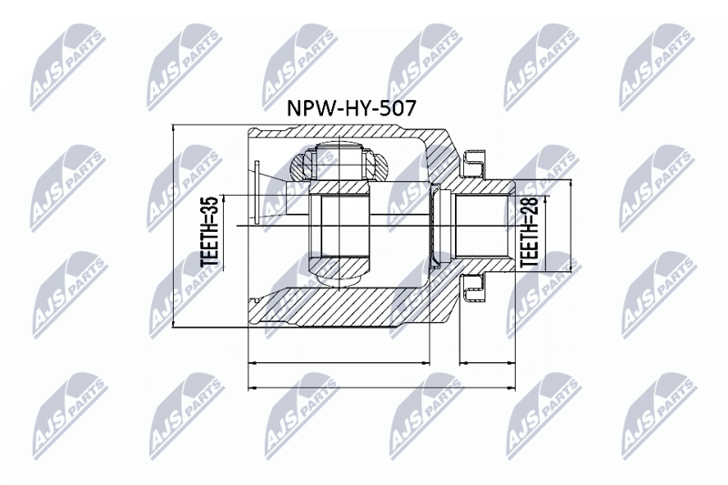 NTY NPW-HY-507 Joint Kit, drive shaft