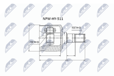 Joint Kit, drive shaft NTY NPW-HY-511