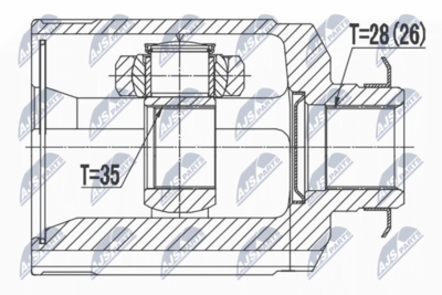 Joint Kit, drive shaft NTY NPW-HY-524