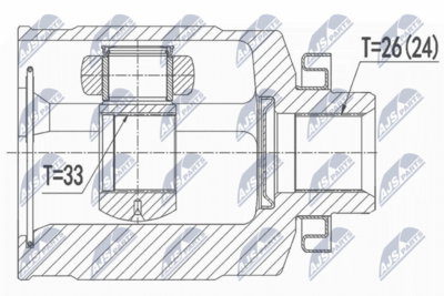 Joint Kit, drive shaft NTY NPW-HY-530