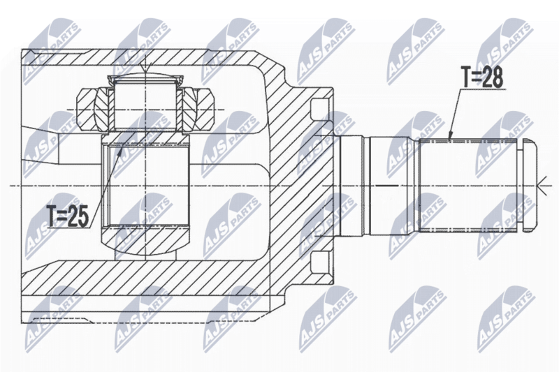 NTY NPW-HY-536 Joint Kit, drive shaft