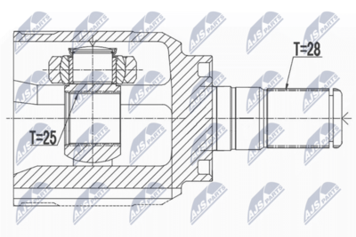 Joint Kit, drive shaft NTY NPW-HY-536