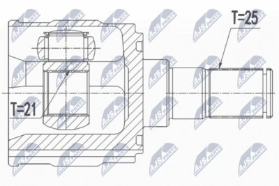 Joint Kit, drive shaft NTY NPW-HY-550