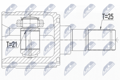 Joint Kit, drive shaft NTY NPW-HY-554