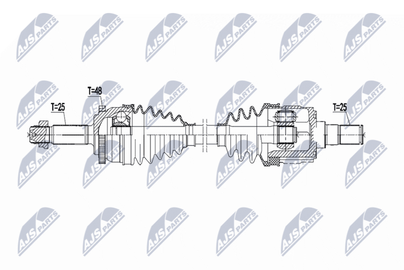 NTY NPW-HY-629 Drive Shaft
