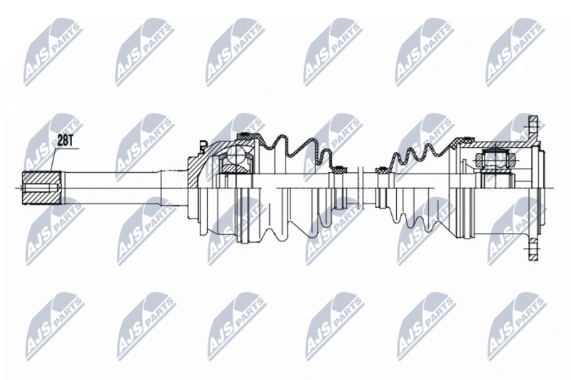 NTY NPW-HY-640 Drive Shaft