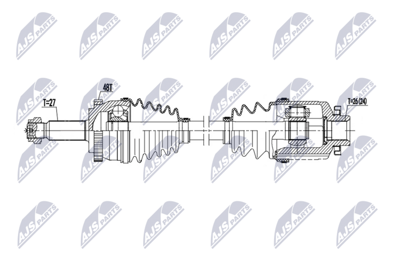 NTY NPW-HY-652 Drive Shaft
