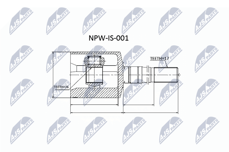 NTY NPW-IS-001 Joint Kit, drive shaft