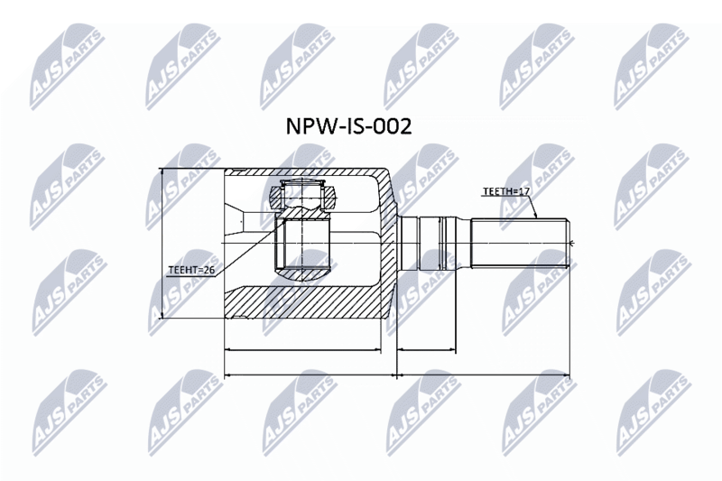 NTY NPW-IS-002 Joint Kit, drive shaft