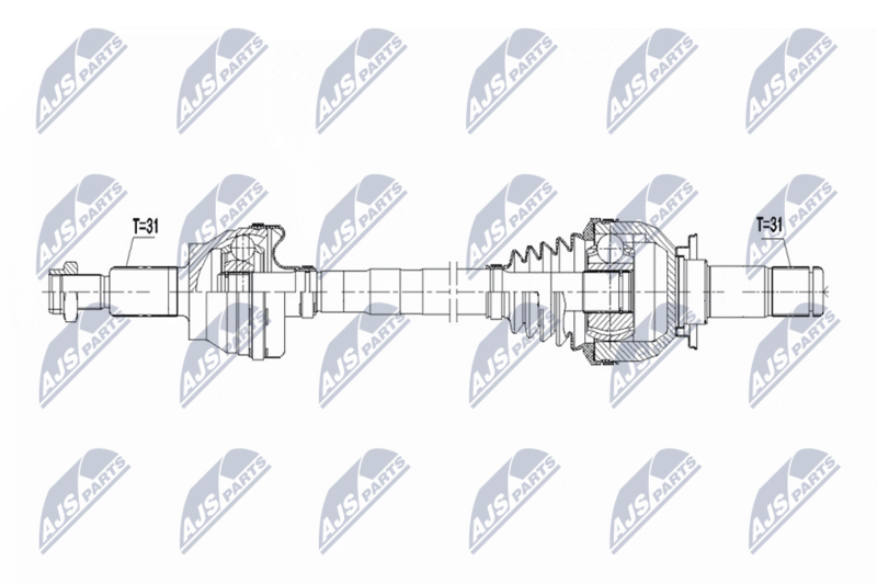 NTY NPW-JG-022 Drive Shaft