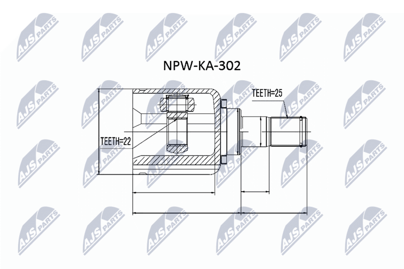 NTY NPW-KA-302 Joint Kit, drive shaft