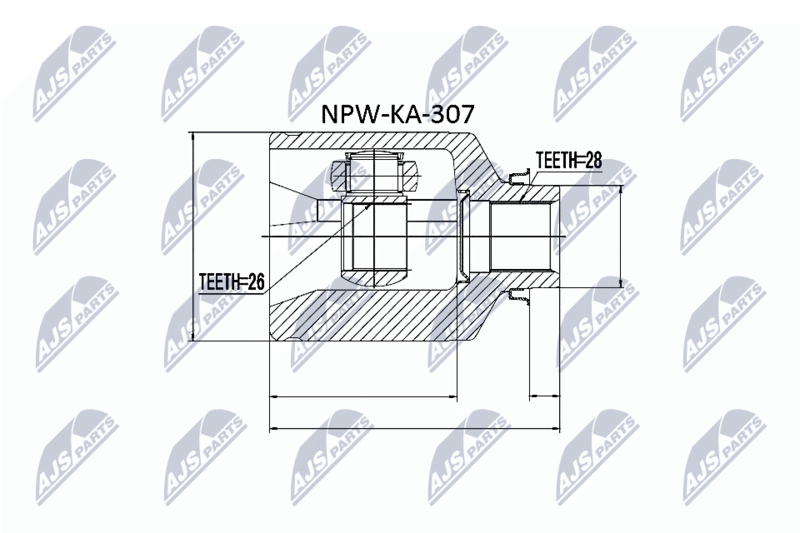NTY NPW-KA-307 Joint Kit, drive shaft