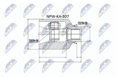 Joint Kit, drive shaft NTY NPW-KA-307