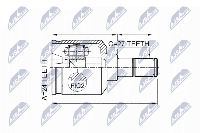 NTY NPW-KA-311 Joint Kit, drive shaft