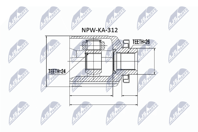 NTY NPW-KA-312 Joint Kit, drive shaft