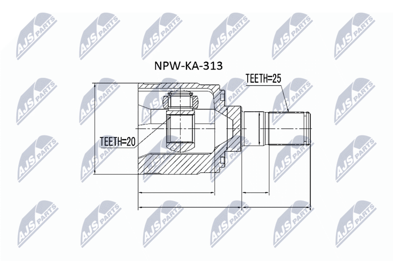 NTY NPW-KA-313 Joint Kit, drive shaft