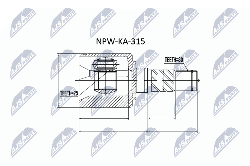 NTY NPW-KA-315 Joint Kit, drive shaft