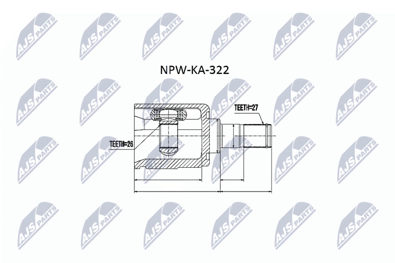 NTY NPW-KA-322 Joint Kit, drive shaft