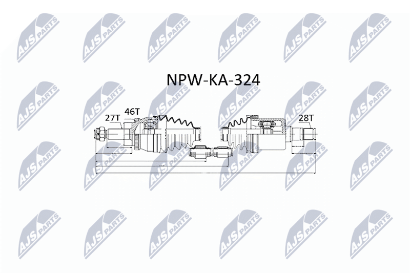 NTY NPW-KA-324 Drive Shaft