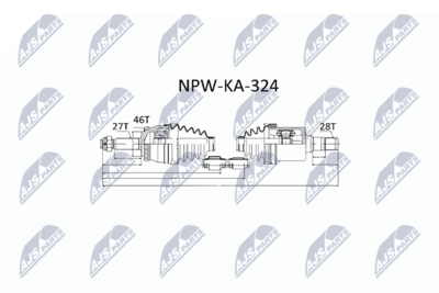 Drive Shaft NTY NPW-KA-324