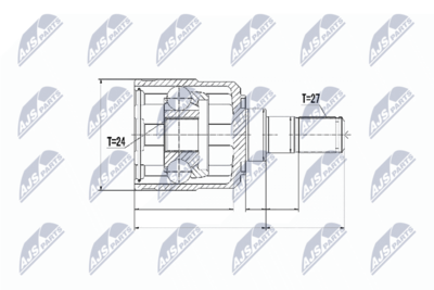 Joint Kit, drive shaft NTY NPW-KA-328