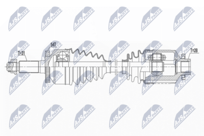 Drive Shaft NTY NPW-KA-362