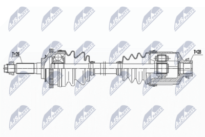 Drive Shaft NTY NPW-KA-370
