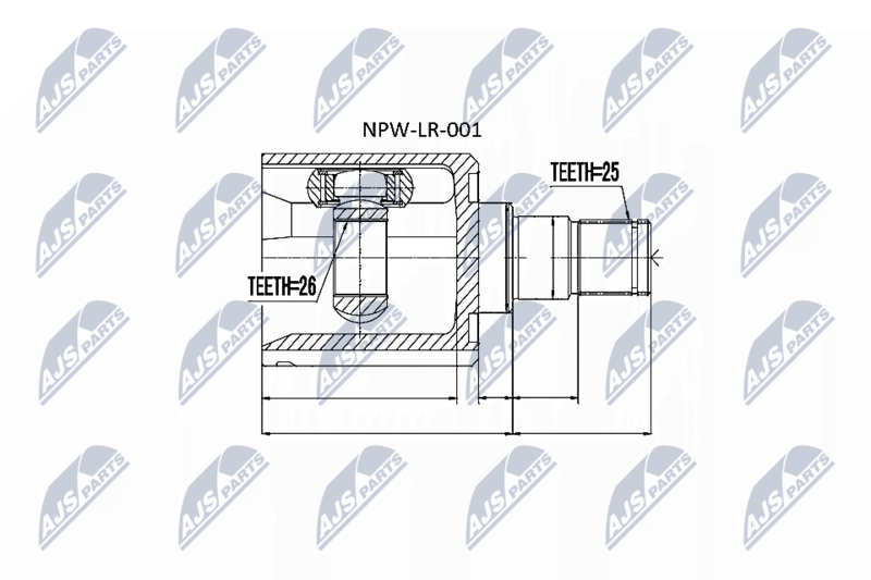 NTY NPW-LR-001 Joint Kit, drive shaft