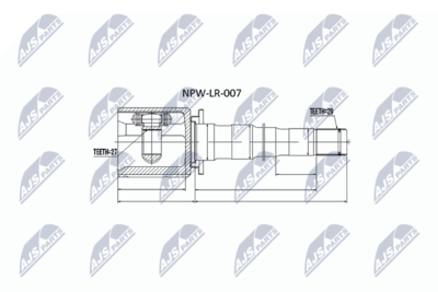 Joint Kit, drive shaft NTY NPW-LR-007