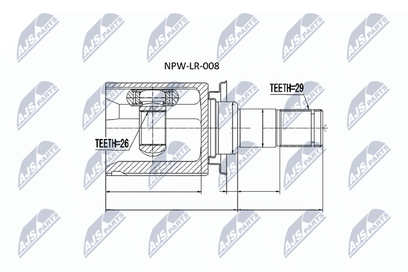 NTY NPW-LR-008 Joint Kit, drive shaft
