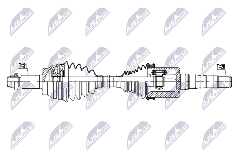NTY NPW-LR-031 Drive Shaft