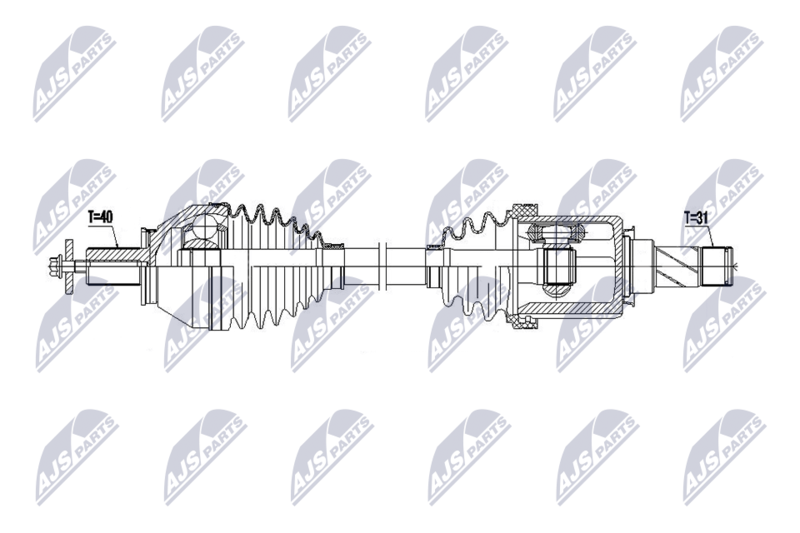 NTY NPW-LR-035 Drive Shaft