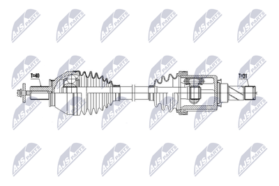 Drive Shaft NTY NPW-LR-035