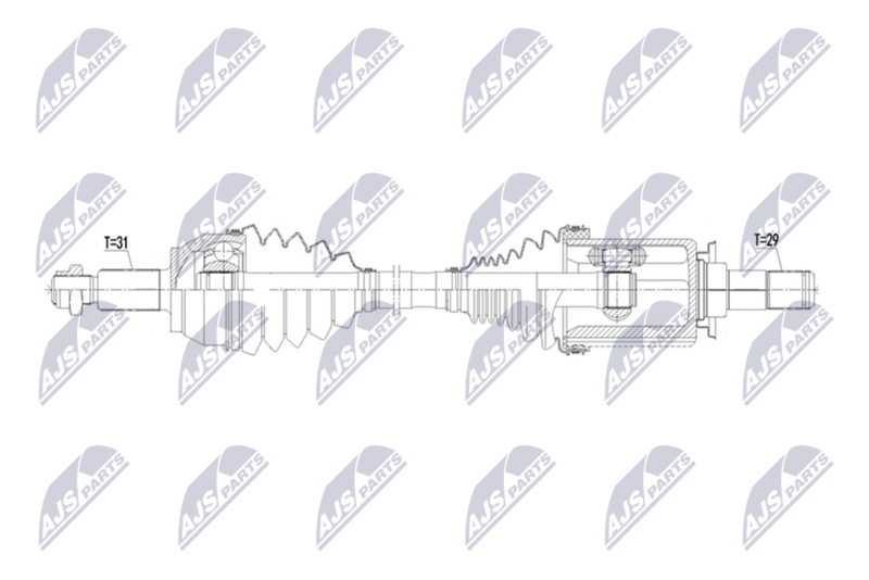 NTY NPW-LR-048 Drive Shaft