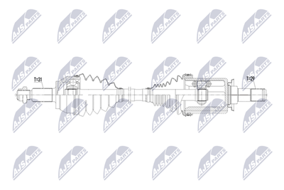 Drive Shaft NTY NPW-LR-048