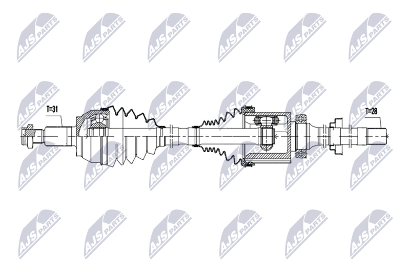 NTY NPW-LR-050 Drive Shaft
