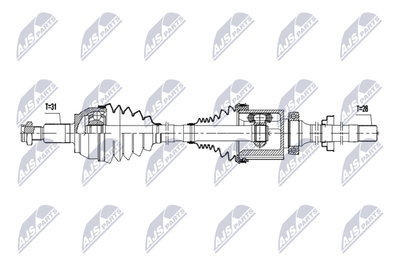 Drive Shaft NTY NPW-LR-050