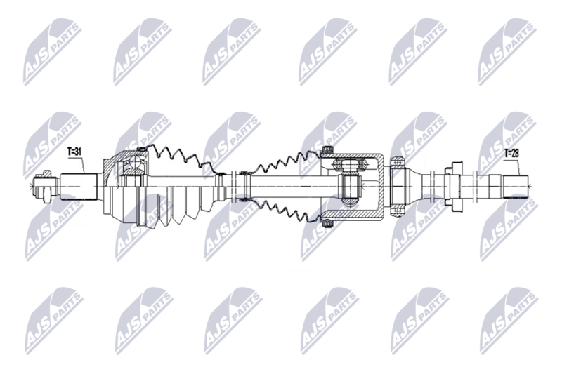 NTY NPW-LR-051 Drive Shaft