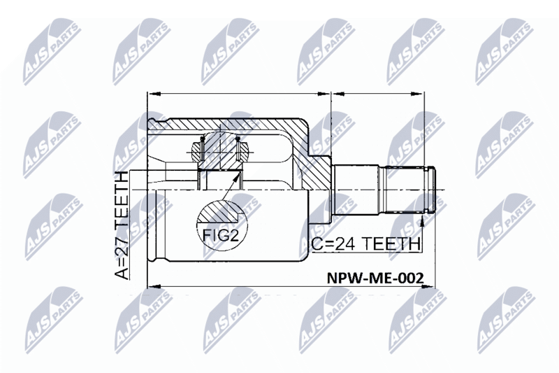 NTY NPW-ME-002 Joint Kit, drive shaft