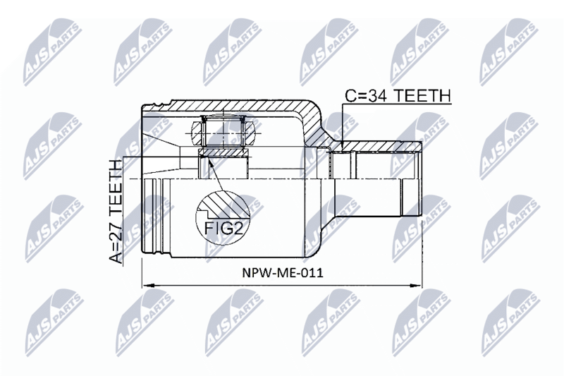 NTY NPW-ME-011 Joint Kit, drive shaft