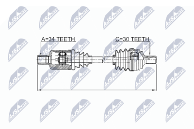 Drive Shaft NTY NPW-ME-035