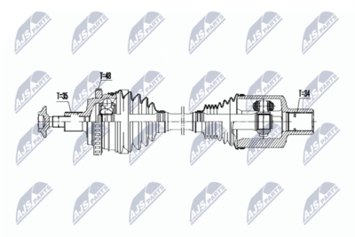 Drive Shaft NTY NPW-ME-073