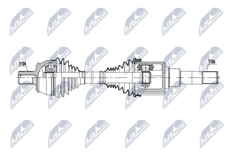 NTY NPW-ME-183 Drive Shaft