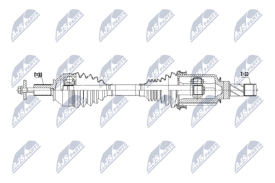 Drive Shaft NTY NPW-ME-195