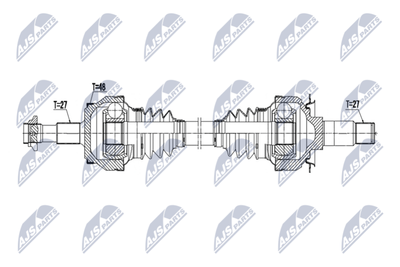 Drive Shaft NTY NPW-ME-197