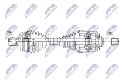 Drive Shaft NTY NPW-ME-214