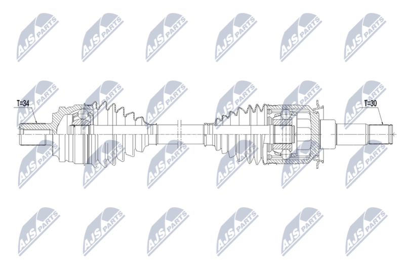 NTY NPW-ME-225 Drive Shaft