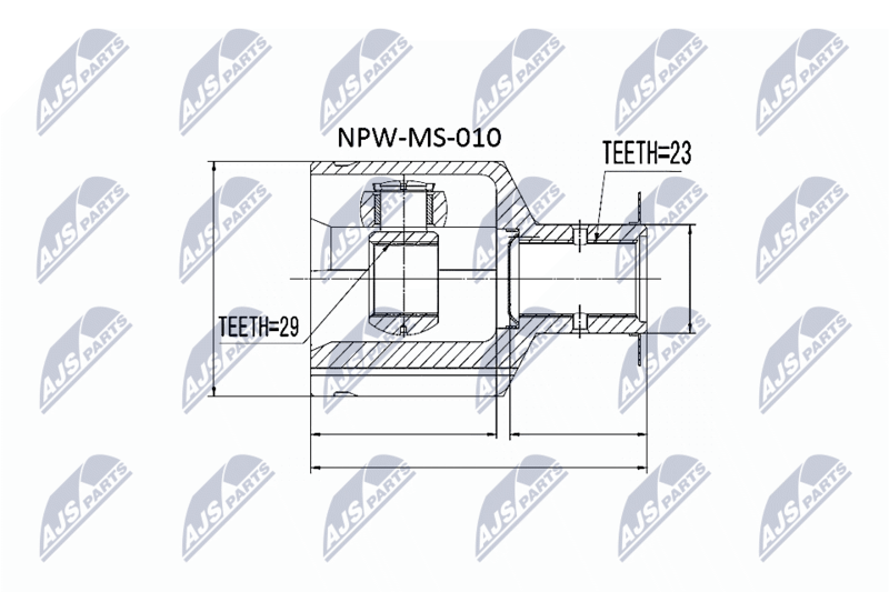 NTY NPW-MS-010 Joint Kit, drive shaft