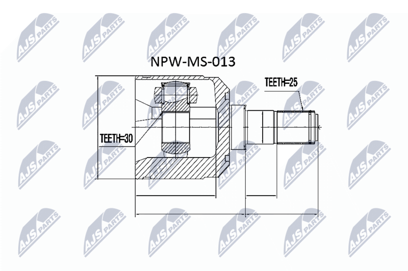 NTY NPW-MS-013 Joint Kit, drive shaft