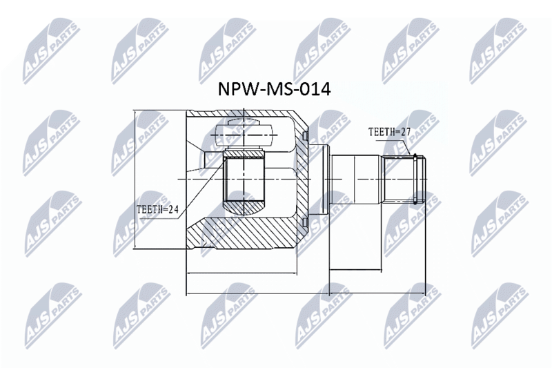 NTY NPW-MS-014 Joint Kit, drive shaft